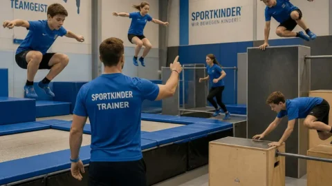 Trampolin, Springen, Parkour Spandauer Ferien
